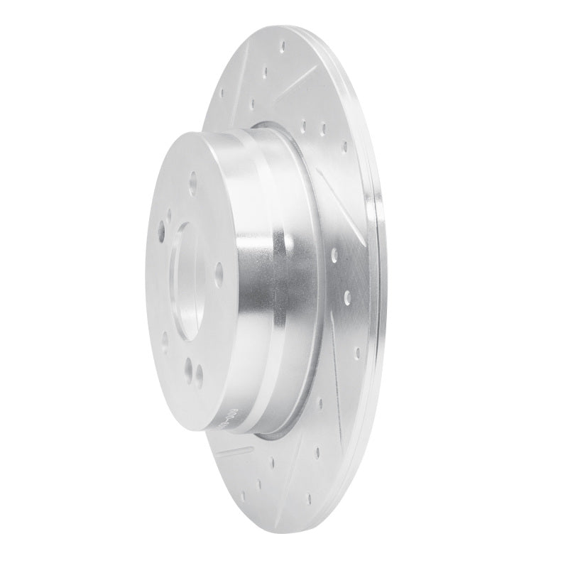 R1 Concepts R1 96-98 Mercedes-Benz SL320 Rear Left Drilled & Slotted Silver Brake Rotor