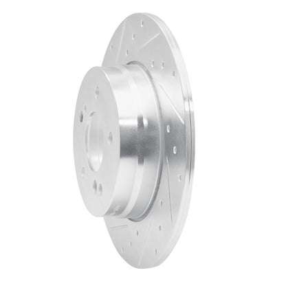 R1 Concepts R1 96-98 Mercedes-Benz SL320 Rear Left Drilled & Slotted Silver Brake Rotor