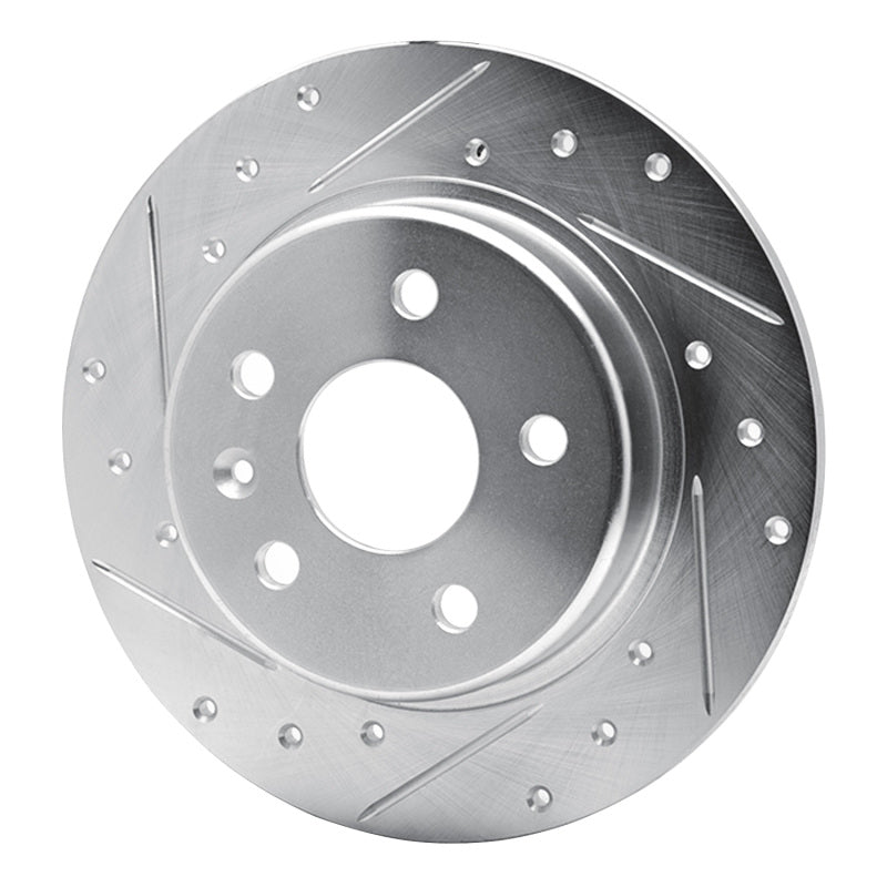 R1 Concepts R1 16-23 Chevrolet BOLT EV Rear Left Drilled & Slotted Silver Brake Rotor