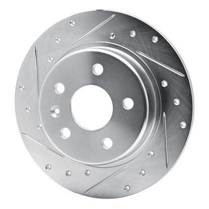 R1 Concepts R1 16-23 Chevrolet BOLT EV Rear Left Drilled & Slotted Silver Brake Rotor