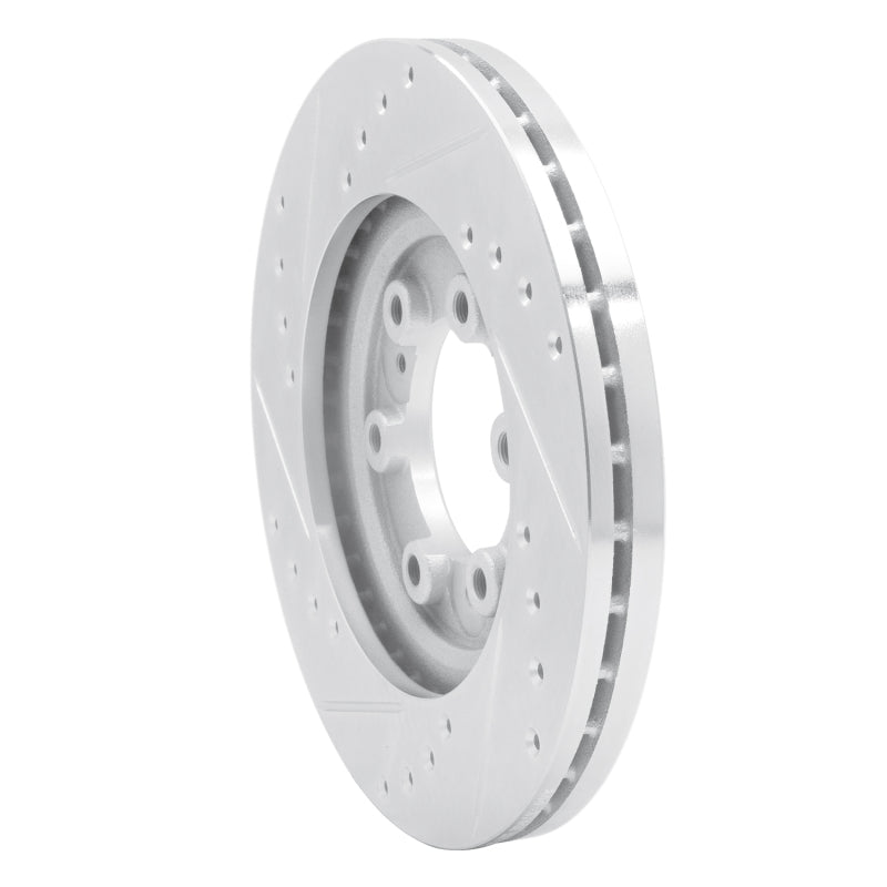 R1 Concepts R1 92-02 Acura SLX Front Right Drilled & Slotted Silver Brake Rotor