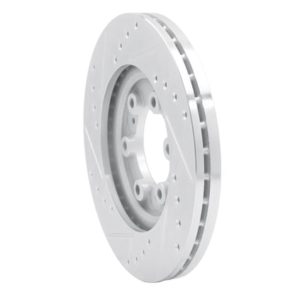 R1 Concepts R1 92-02 Acura SLX Front Right Drilled & Slotted Silver Brake Rotor