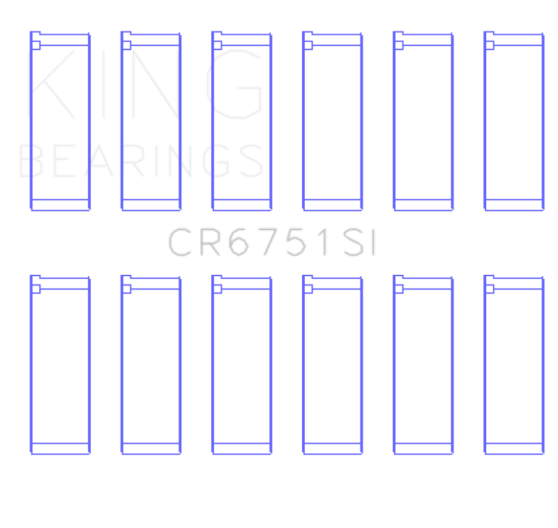 King Engine Bearings Ford 155 (Size +1.0mm) Connecting Rod Bearing Set