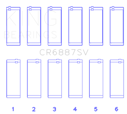 King Engine Bearings BMW B58B30A Performance Rod Bearing Set (Size +.75)