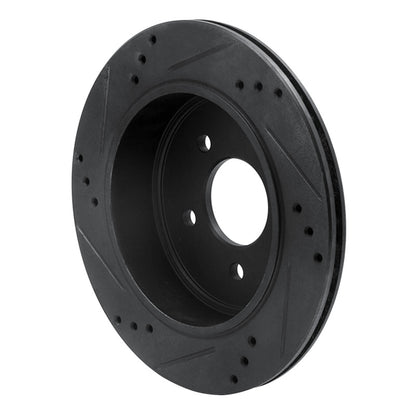 R1 Concepts R1 10-11 Ford Ranger (USA/Canada) Rear Right Drilled & Slotted Black Brake Rotor