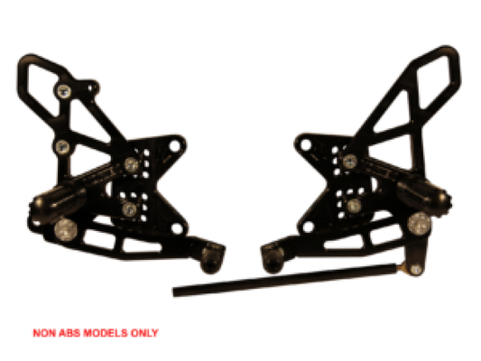 Vortex Racing 11-15 Kawasaki ZX-10R Ninja ZX1000 Rear Set- Black