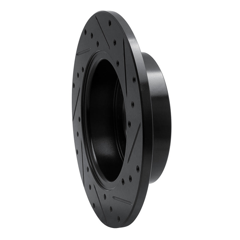 R1 Concepts R1 74-16 Land Rover Range Rover Rear Left Drilled & Slotted Black Brake Rotor