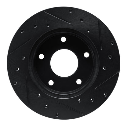 R1 Concepts R1 82-88 Chevrolet Camaro Rear Left Drilled & Slotted Black Brake Rotor