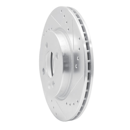 R1 Concepts R1 02-08 Mini Cooper (Excl Clubman) Front Right Drilled & Slotted Silver Brake Rotor