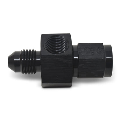 Russell Fuel Pressure Take Off -4 An Female To Male W/ 1/8in Npt Blk Anodize