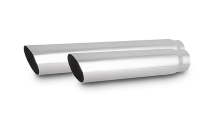 Vibrant 3in Round SS Truck/SUV Exhaust Tip (Single Wall Angle Cut) - 2.5in inlet 18in long
