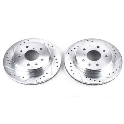 PowerStop Power Stop 86-91 Mazda RX-7 Rear Evolution Drilled & Slotted Rotors - Pair