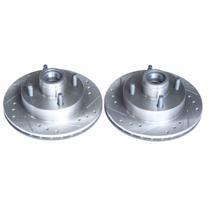 PowerStop Power Stop 74-78 Ford Mustang Front Evolution Drilled & Slotted Rotors - Pair