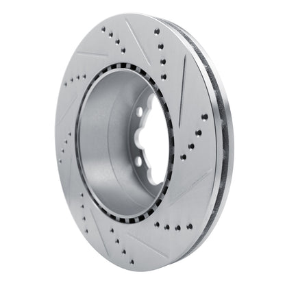 R1 Concepts R1 06-25 American Coach Patriot Rear Left Drilled & Slotted Silver Brake Rotor