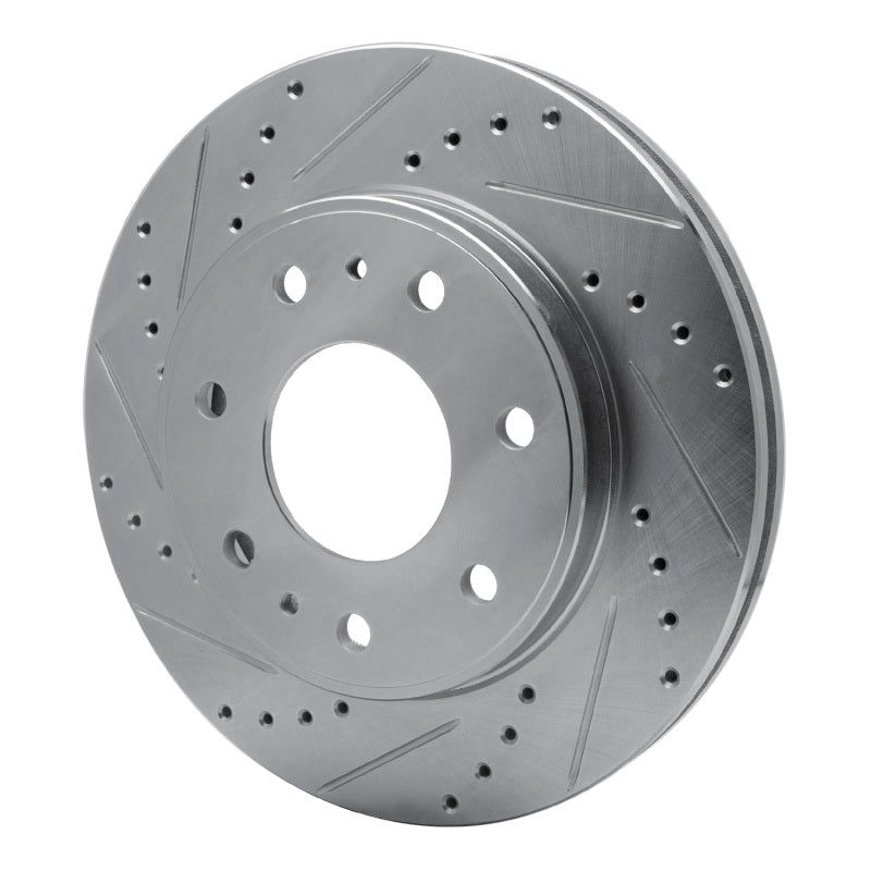 R1 Concepts R1 09-09 Ford F-150 RWD Front Left Drilled & Slotted Silver Brake Rotor
