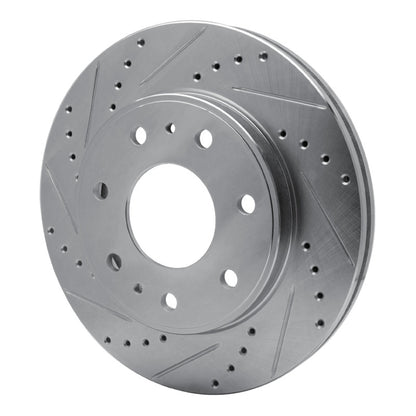 R1 Concepts R1 09-09 Ford F-150 RWD Front Left Drilled & Slotted Silver Brake Rotor