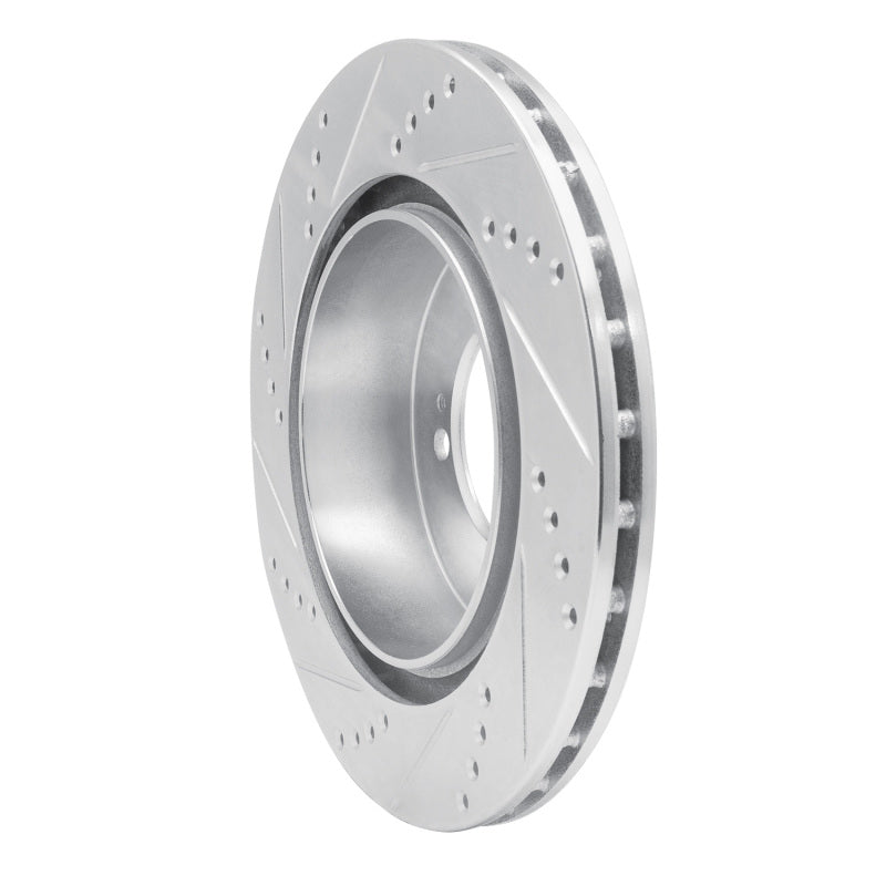 R1 Concepts R1 03-06 Mitsubishi Lancer Rear Right Drilled & Slotted Silver Brake Rotor