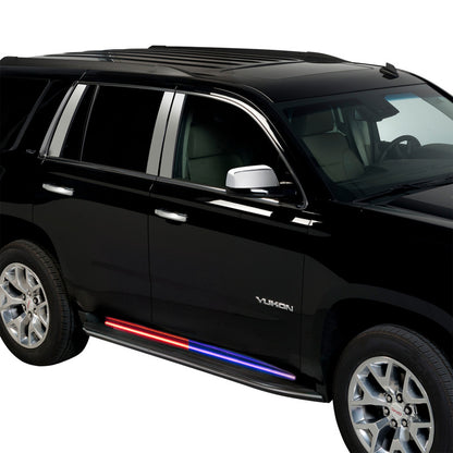 Putco 15-23 Chevrolet Tahoe Blade Rocker Kits Sideliners - Red/Blue w/ White Override