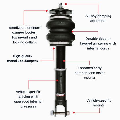 Air Lift 15-20 Acura TLX / 13-17 Honda Accord Rear Performance Air Suspension Kit