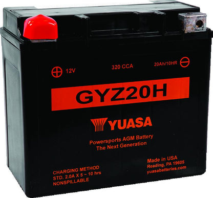 Yuasa Battery Yuasa GYZ20H High Performance Maintenance Free AGM 12-Volt Battery