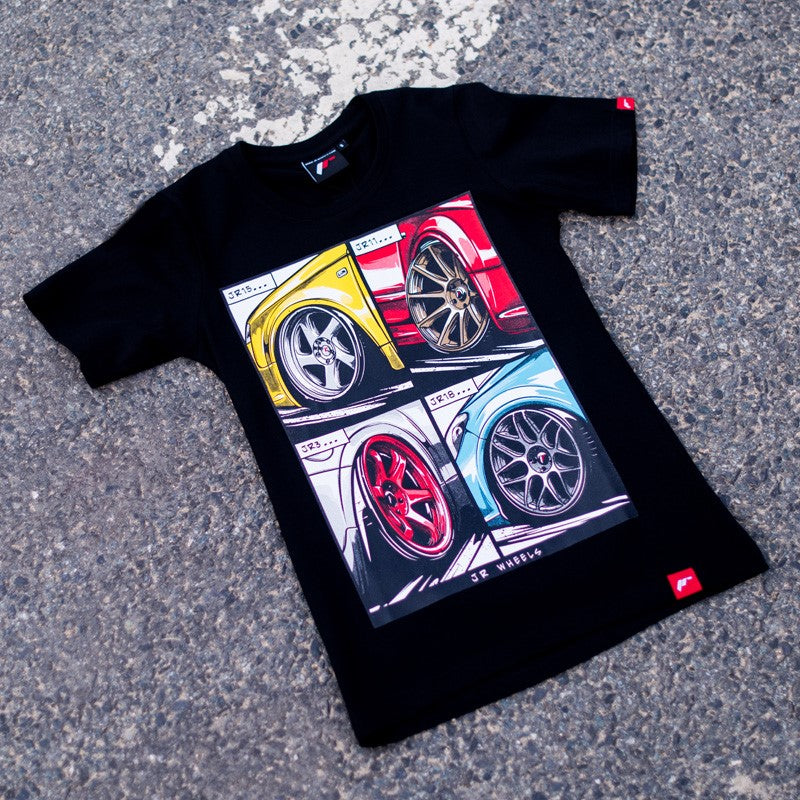 JR Wheels TSHIRT-WJRMIXBK-L JR Women's T-Shirt MIX Black Size L