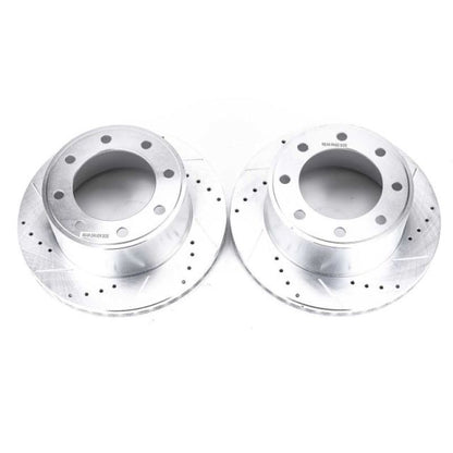 PowerStop Power Stop 05-2012 Ford F-350 Super Duty Rear Drilled & Slotted Rotor - Pair