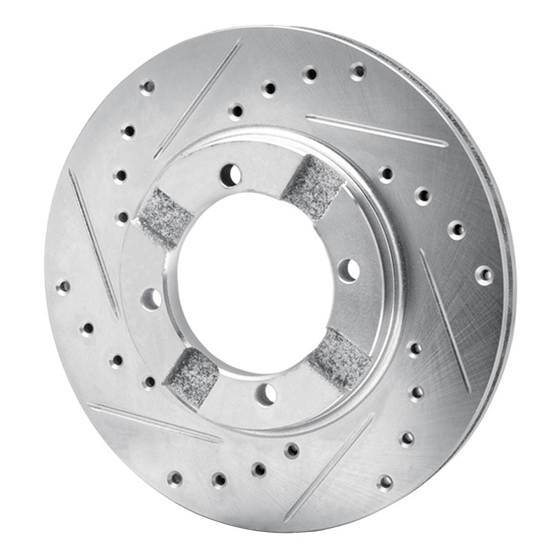 R1 Concepts R1 83-91 Dodge COLT Front Left Drilled & Slotted Silver Brake Rotor