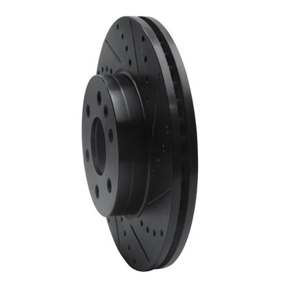 R1 Concepts R1 15-20 Chevrolet Colorado Front Right Drilled & Slotted Black Brake Rotor