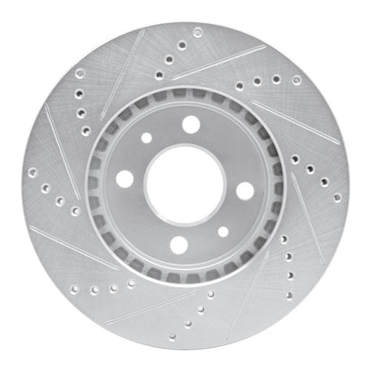 R1 Concepts R1 88-98 Saab 9000 Front Right Drilled & Slotted Silver Brake Rotor