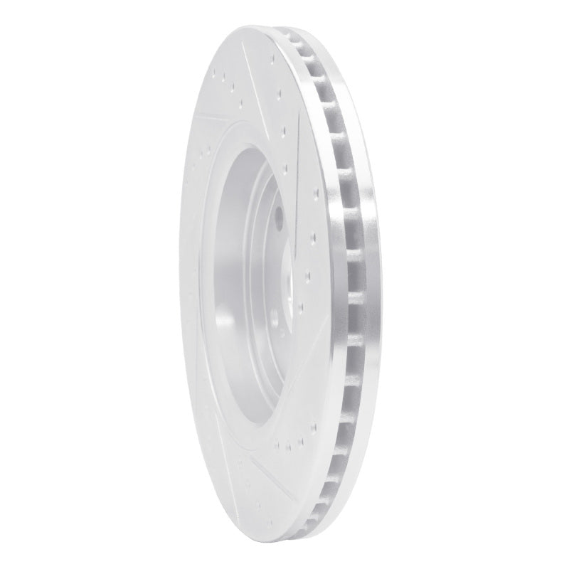 R1 Concepts R1 17-20 Acura MDX Front Right Drilled & Slotted Silver Brake Rotor