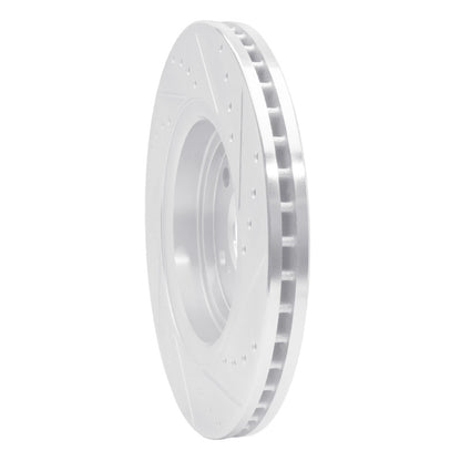R1 Concepts R1 17-20 Acura MDX Front Right Drilled & Slotted Silver Brake Rotor