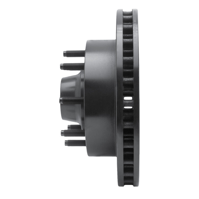 R1 Concepts R1 99-02 Ford F-250 2WD (Super Duty) Front Left Drilled & Slotted Black Brake Rotor