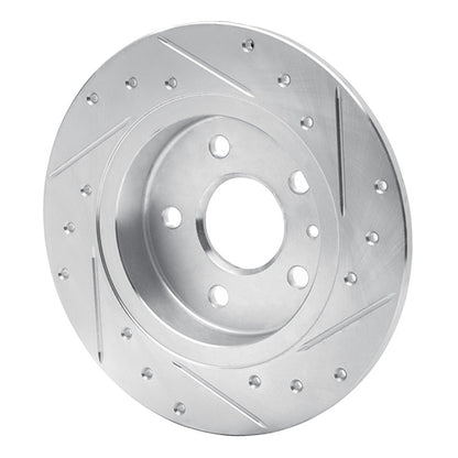 R1 Concepts R1 16-23 Chevrolet BOLT EV Rear Left Drilled & Slotted Silver Brake Rotor