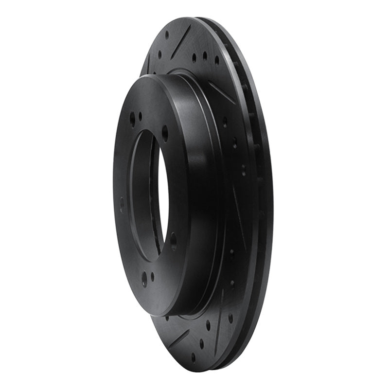 R1 Concepts R1 91-98 Chevrolet Tracker Front Left Drilled & Slotted Black Brake Rotor