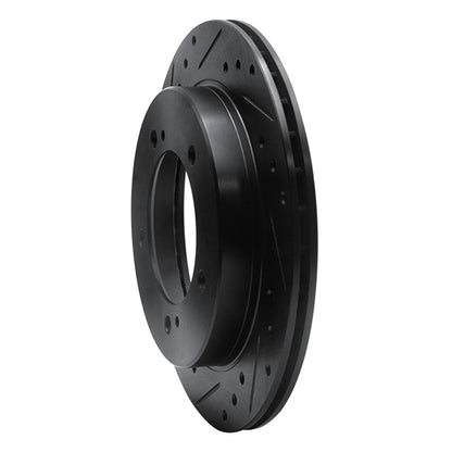 R1 Concepts R1 91-98 Chevrolet Tracker Front Left Drilled & Slotted Black Brake Rotor