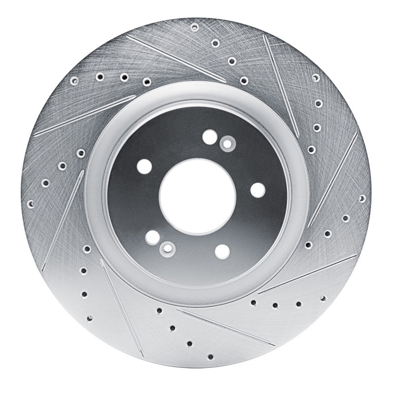 R1 Concepts R1 21-26 Hyundai SONATA Front Right Drilled & Slotted Silver Brake Rotor