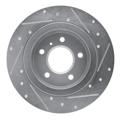 R1 Concepts R1 06-11 Buick Lucerne Rear Left Drilled & Slotted Silver Brake Rotor