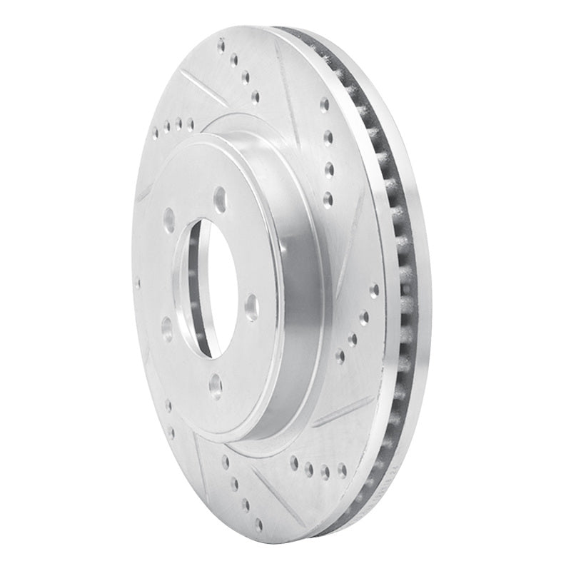 R1 Concepts R1 06-10 Ford Explorer Sport Trac Front Right Drilled & Slotted Silver Brake Rotor
