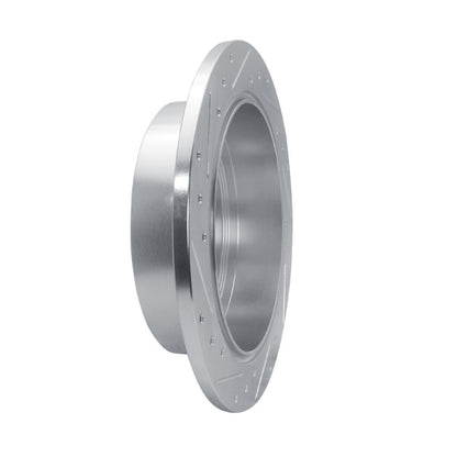 R1 Concepts R1 06-10 Hummer H3T Rear Left Drilled & Slotted Silver Brake Rotor