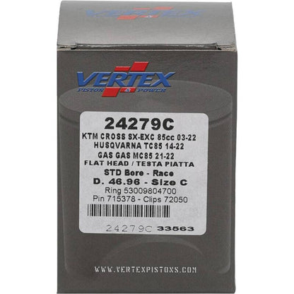 Vertex Pistons Vertex Piston 09-24 KTM 85 SX 85cc Cast Race Piston Kit
