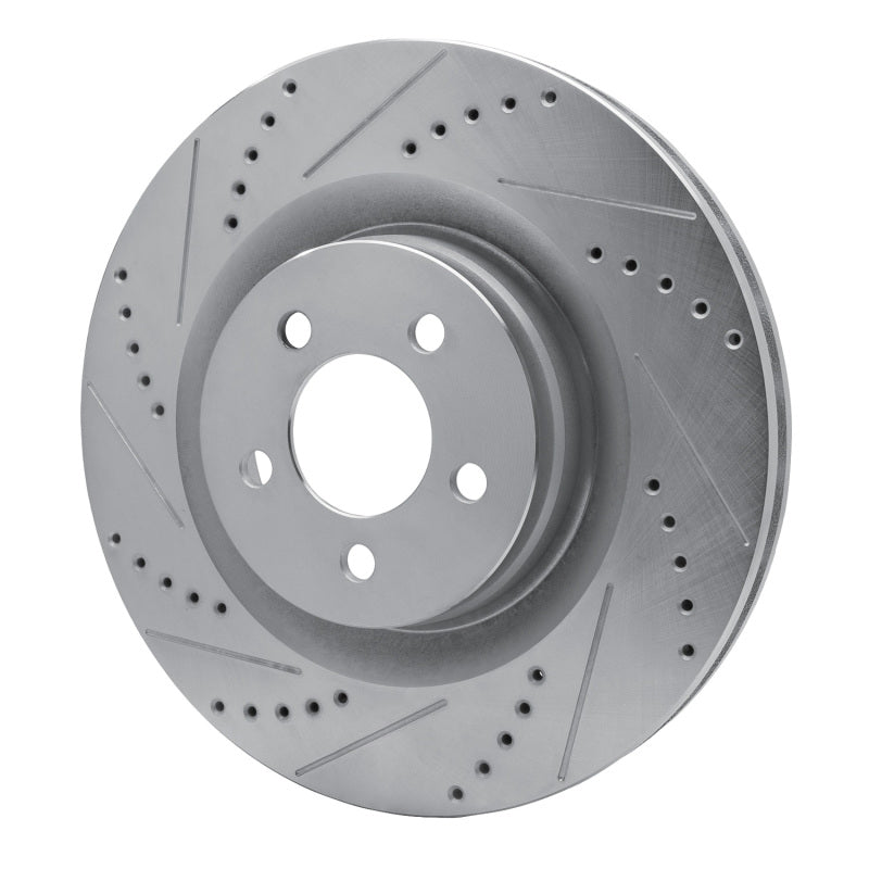 R1 Concepts R1 05-23 Chrysler 300 Front Left Drilled & Slotted Silver Brake Rotor