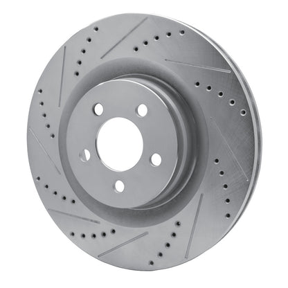 R1 Concepts R1 05-23 Chrysler 300 Front Left Drilled & Slotted Silver Brake Rotor