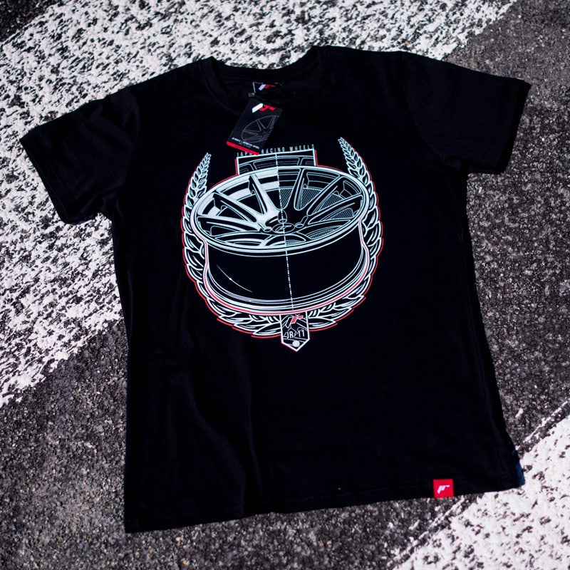 JR Wheels TSHIRT-MLJR11BK-L JR Men's T-Shirt JR-11 Laurel Black Size L