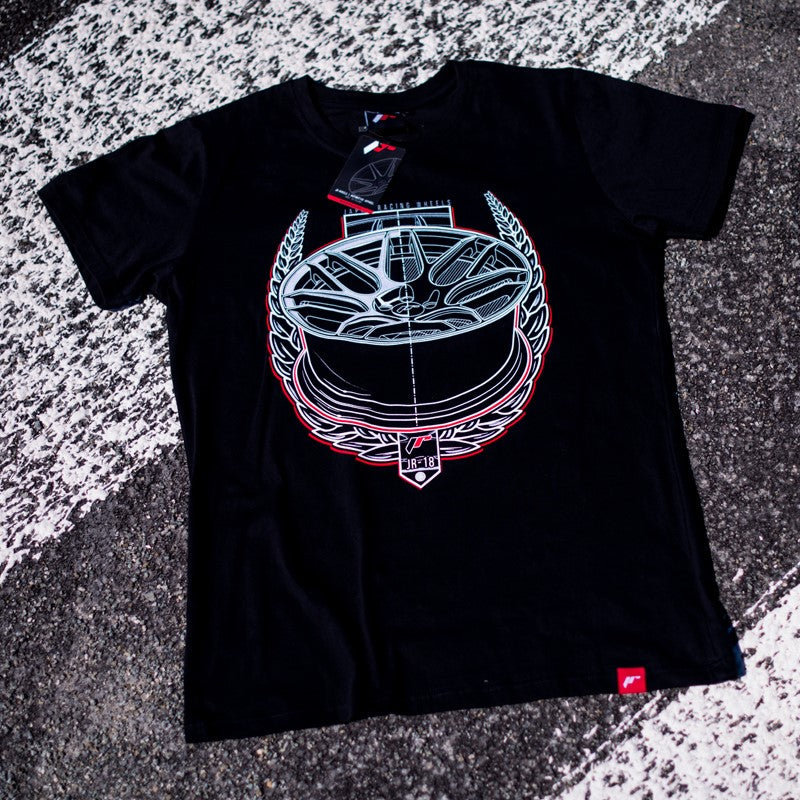 JR Wheels TSHIRT-MLJR18BK-M JR Men's T-Shirt JR-18 Laurel Black Size M