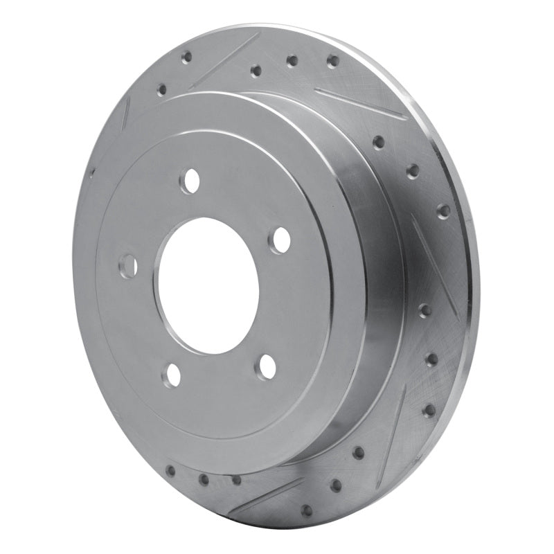 R1 Concepts R1 97-04 Ford Expedition Rear Left Drilled & Slotted Silver Brake Rotor