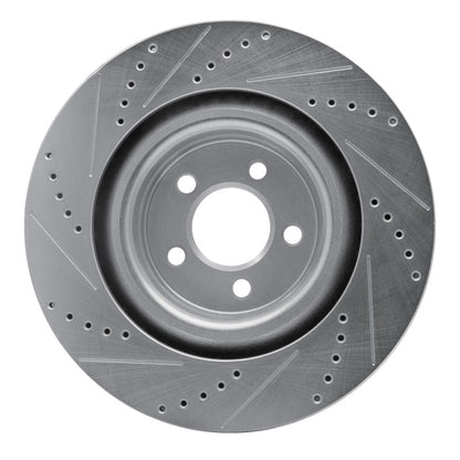 R1 Concepts R1 05-23 Chrysler 300 Front Left Drilled & Slotted Silver Brake Rotor