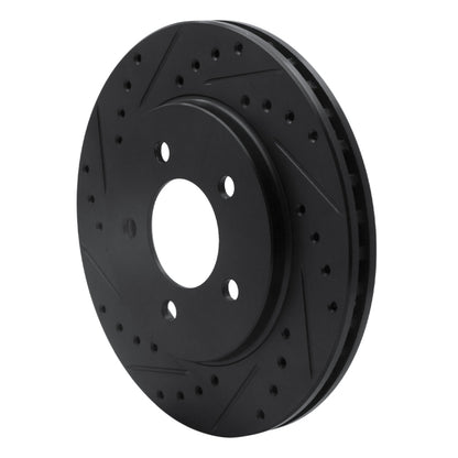 R1 Concepts R1 91-02 Chrysler Grand Voyager Front Left Drilled & Slotted Black Brake Rotor