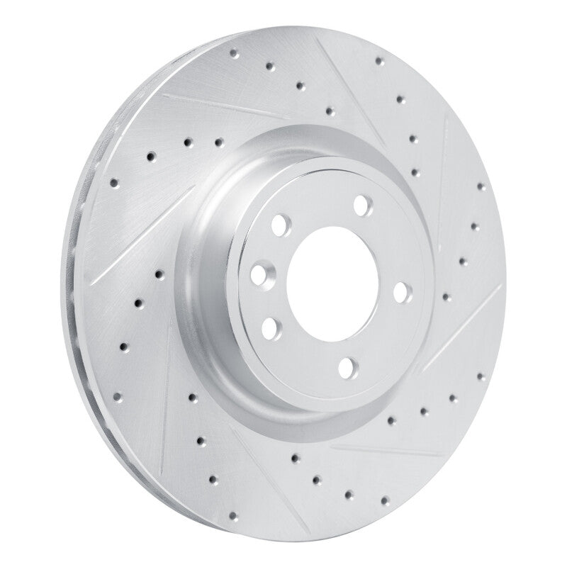 R1 Concepts R1 18-24 Land Rover Discovery Front Right Drilled & Slotted Silver Brake Rotor