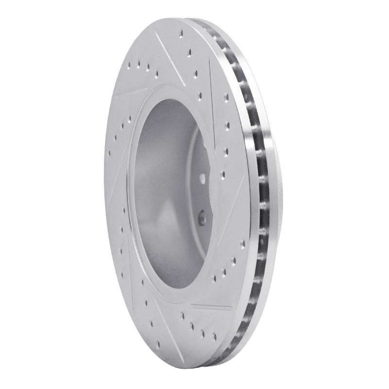R1 Concepts R1 1994-2002 Land Rover Range Rover Front Left Drilled & Slotted Silver Brake Rotor