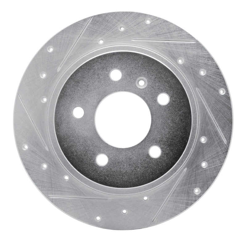R1 Concepts R1 06-11 Buick Lucerne Rear Left Drilled & Slotted Silver Brake Rotor